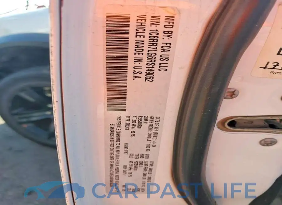 1C6RR7LG6RS149052# 12