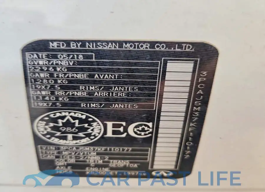 3PCAJ5M37KF110177# 13