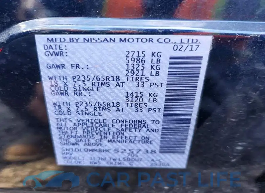 5N1DL0MM8HC525738# 13
