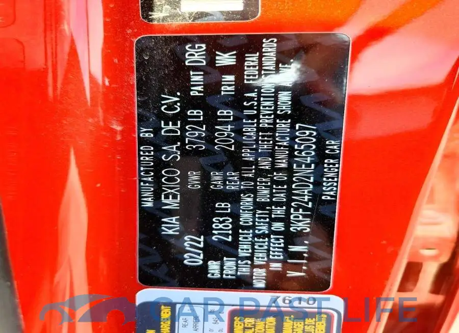 3KPF24AD2NE465097# 12