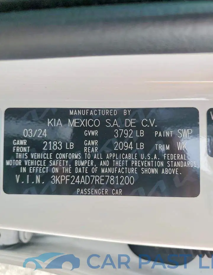 3KPF24AD7RE781200# 12