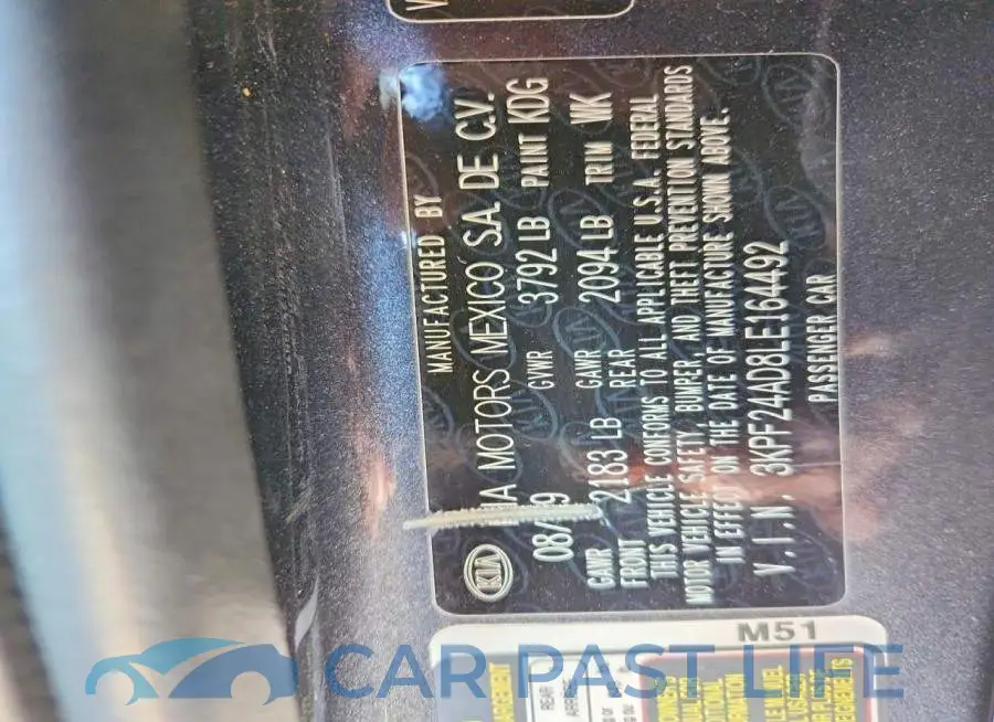 3KPF24AD8LE164492# 12
