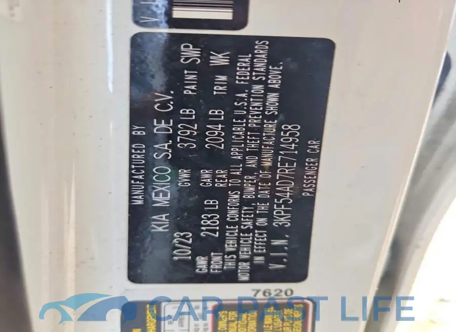 3KPF54AD7RE714958# 13