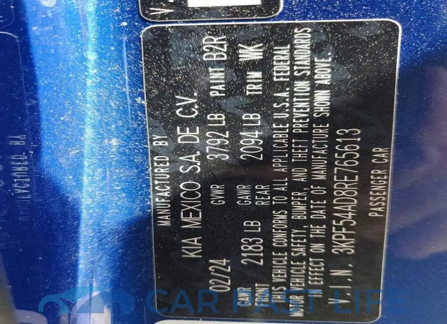 3KPF54AD8RE765613# 12