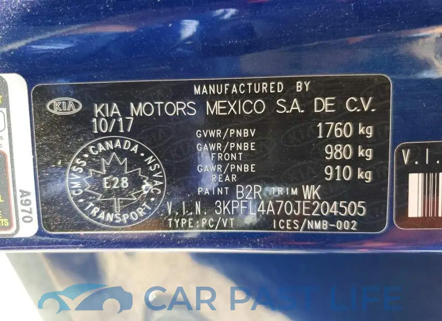 3KPFL4A70JE204505# 13