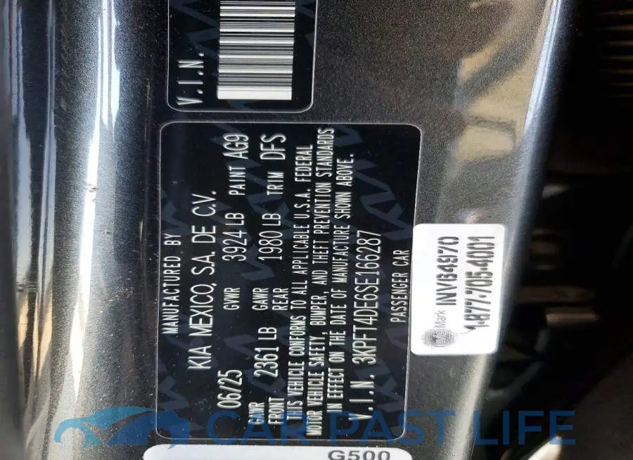 3KPFT4DE6SE166287# 12