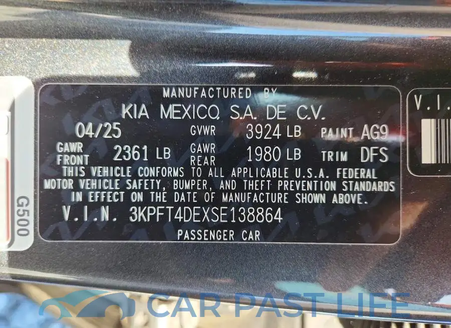 3KPFT4DEXSE138864# 12