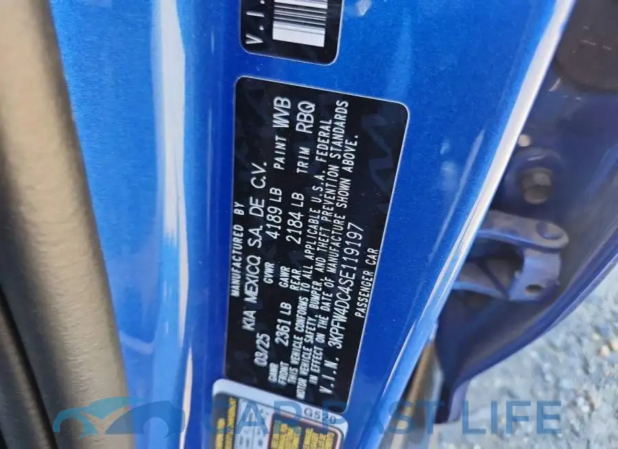 3KPFW4DC4SE119197# 12