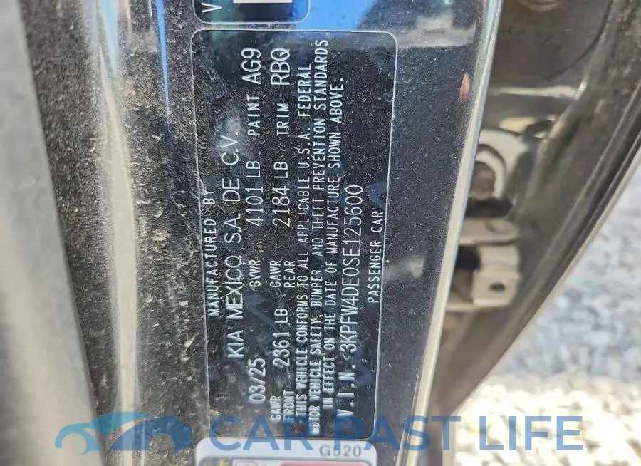 3KPFW4DE0SE125600# 13