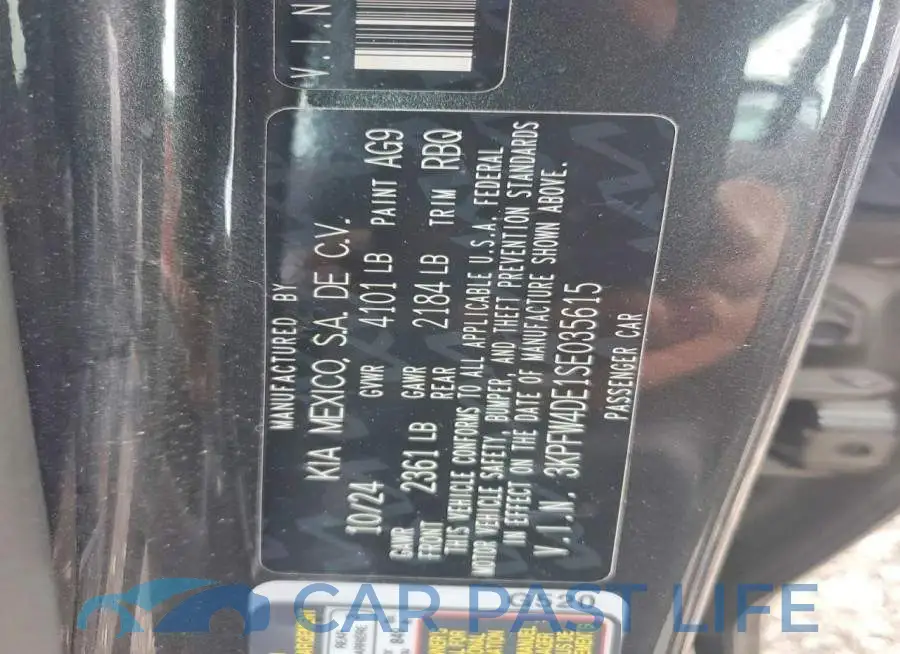 3KPFW4DE1SE035615# 12