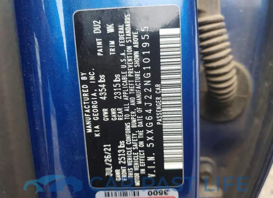 5XXG64J22NG101955# 12