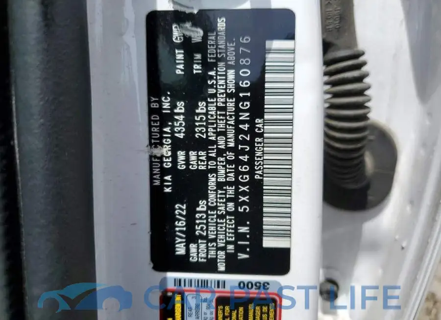 5XXG64J24NG160876# 12