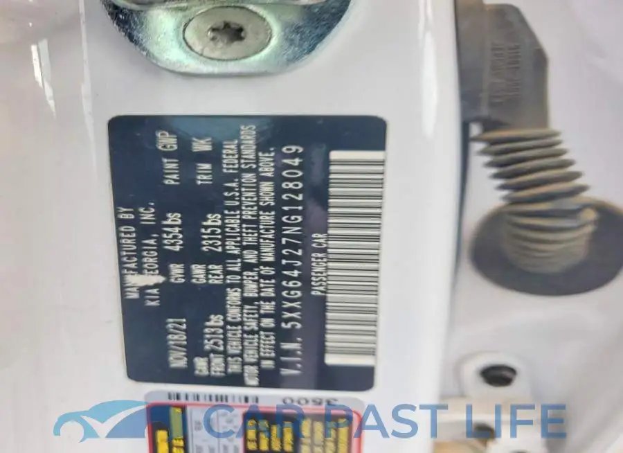 5XXG64J27NG128049# 12