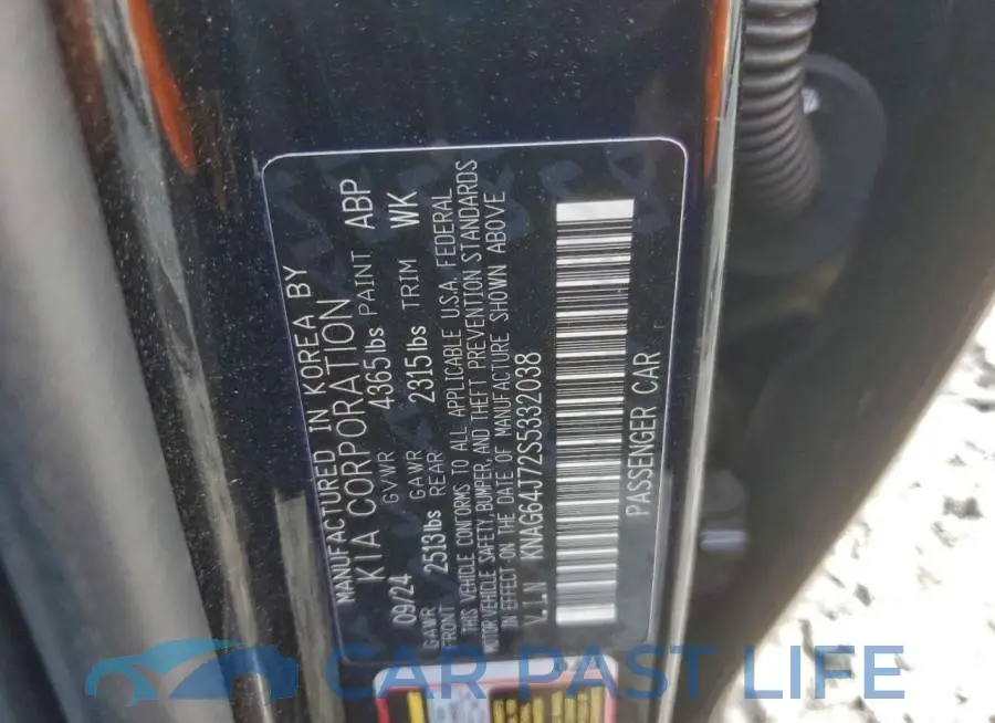 KNAG64J72S5332038# 12
