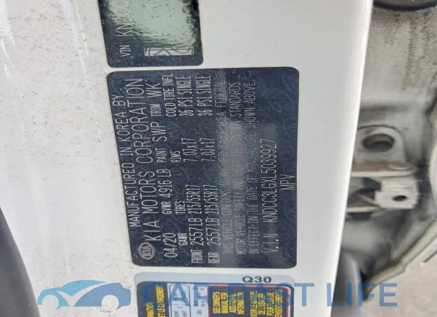 KNDCC3LGXL5039927# 14