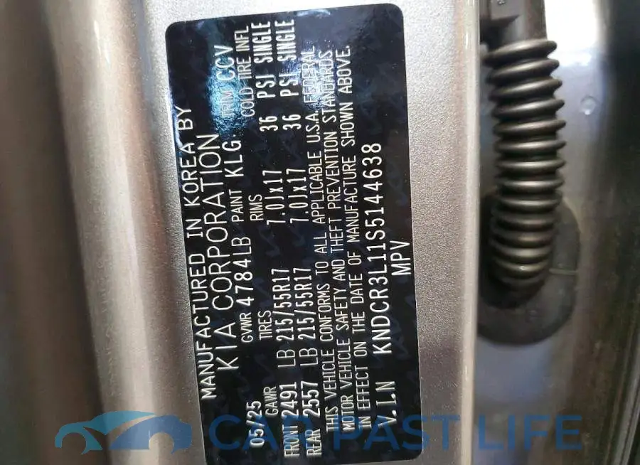 KNDCR3L11S5144638# 13