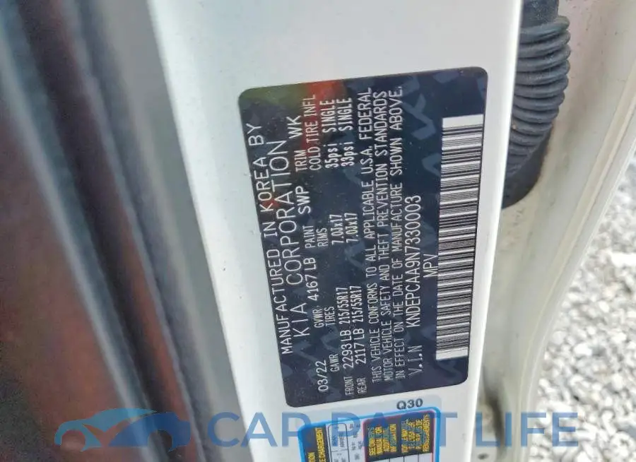 KNDEPCAA9N7330003# 13