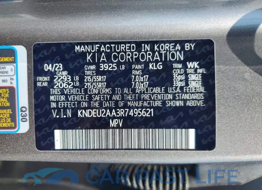KNDEU2AA3R7495621# 12