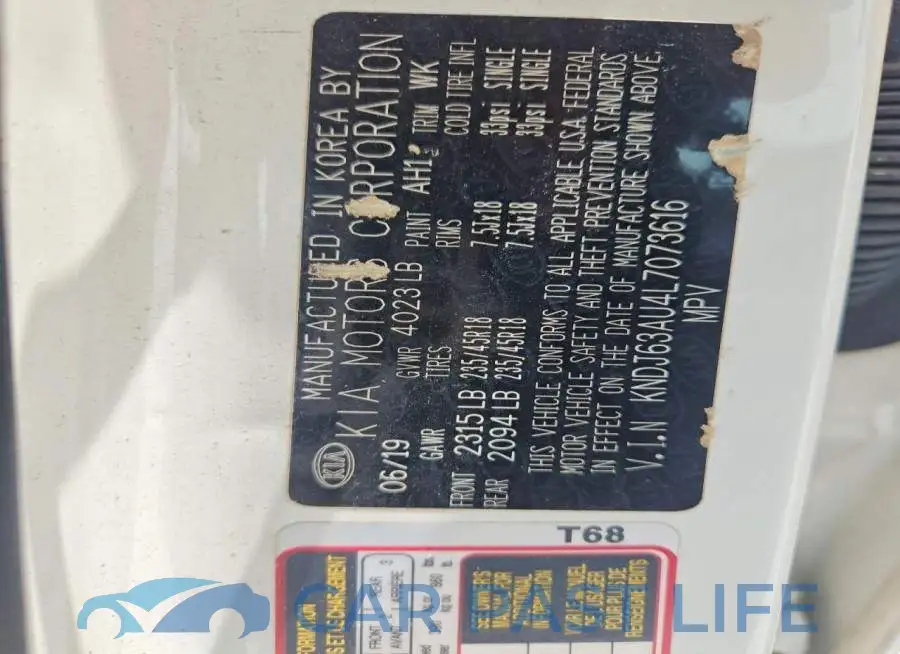 KNDJ63AU4L7073616# 12