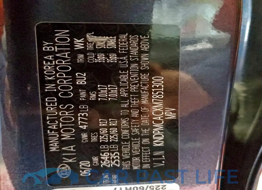 KNDPMCACXM7851300# 13