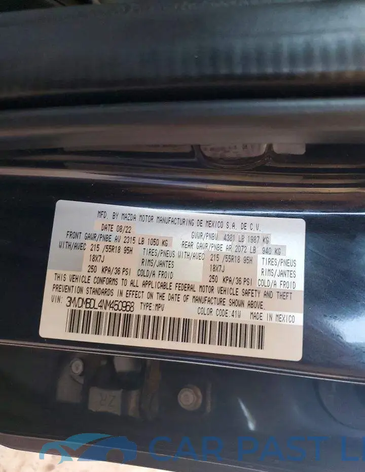 3MVDMBDL4NM450968# 14