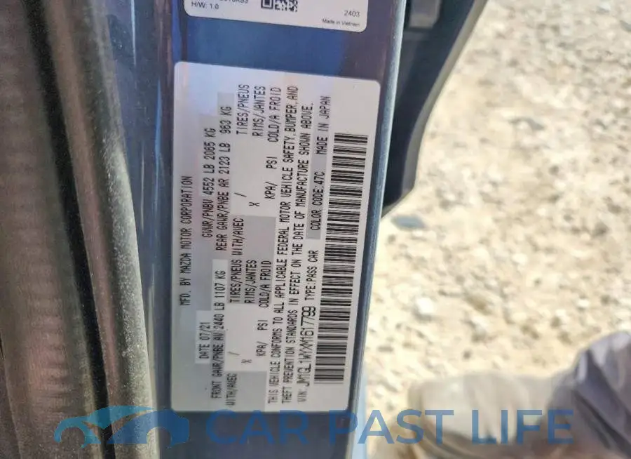 JM1GL1WYXM1617799# 12