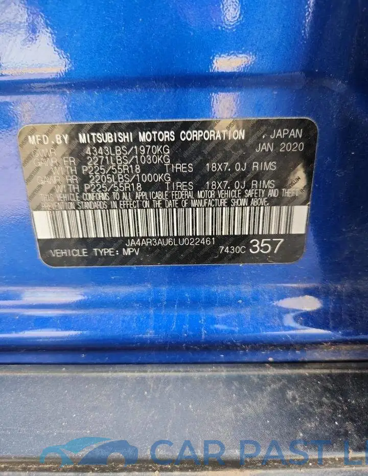JA4AR3AU6LU022461# 13
