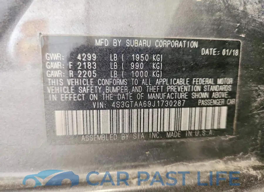 4S3GTAA69J1730287# 13