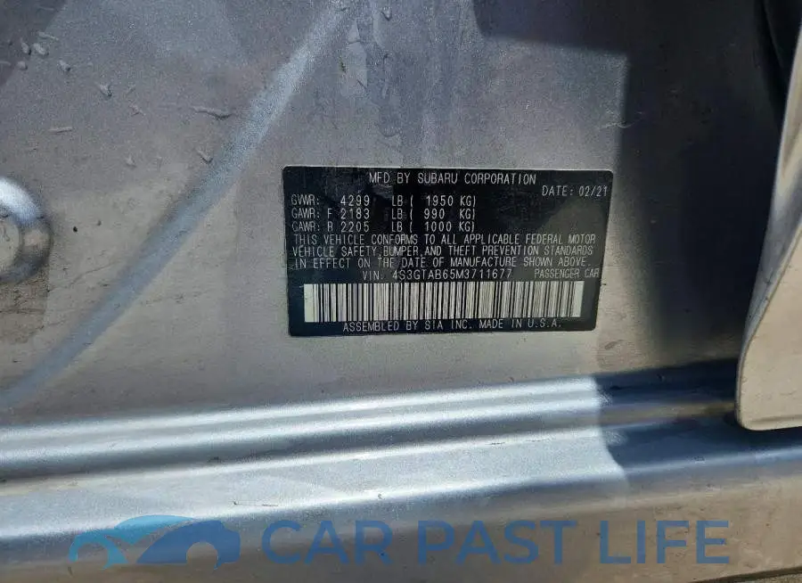 4S3GTAB65M3711677# 12