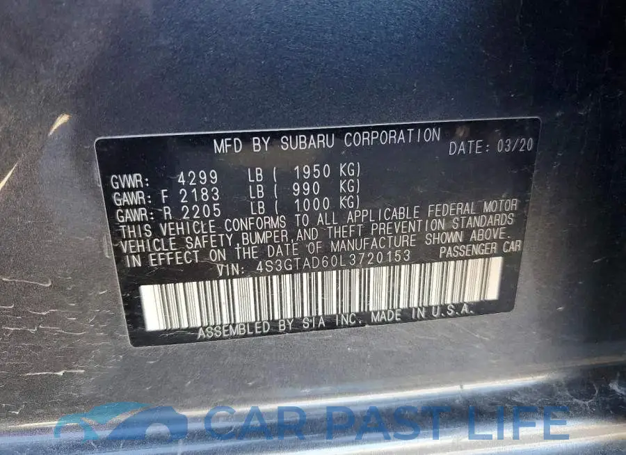 4S3GTAD60L3720153# 12