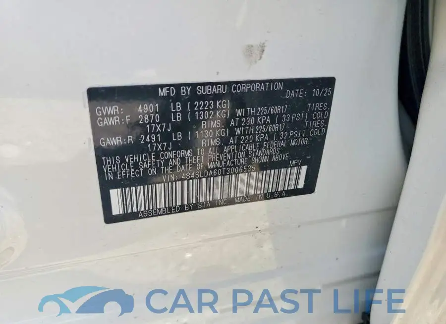 4S4SLDA60T3006535# 12