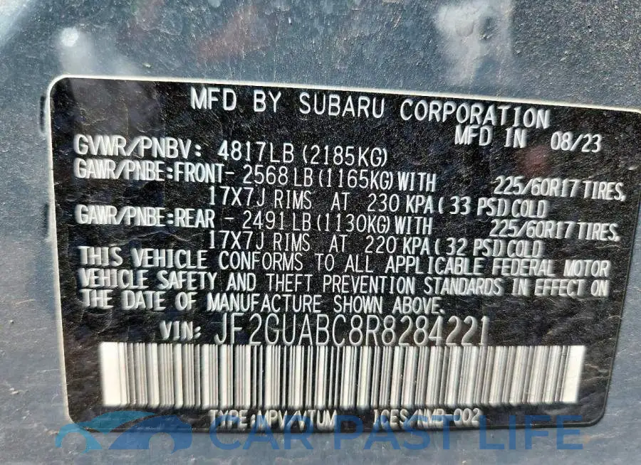 JF2GUABC8R8284221# 14