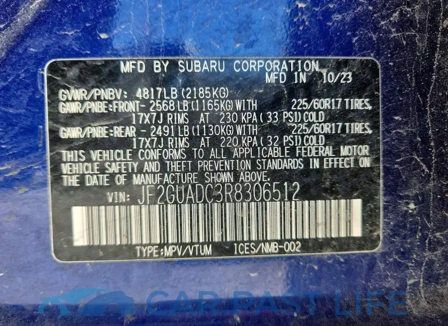 JF2GUADC3R8306512# 13