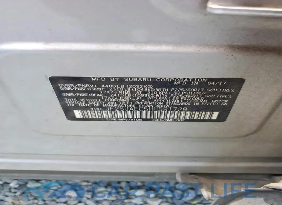 JF2SJAEC5HH591729# 13