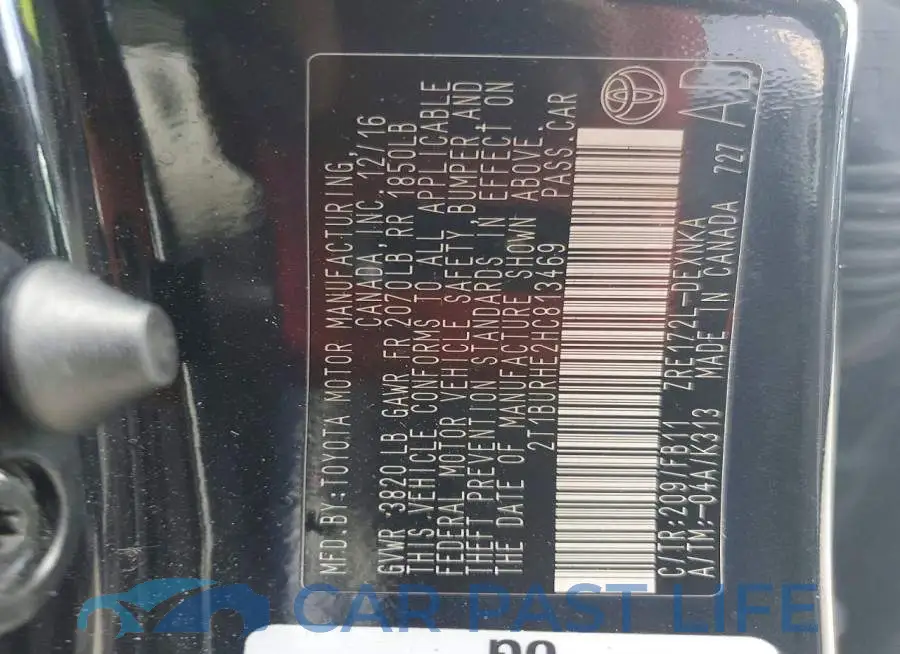 2T1BURHE2HC813469# 12