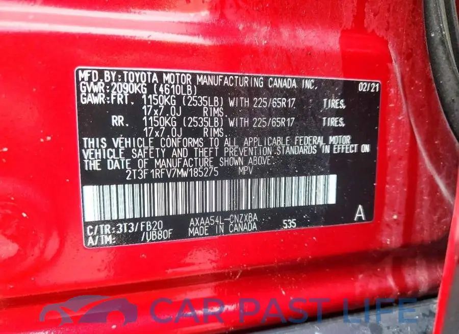 2T3F1RFV7MW185275# 14