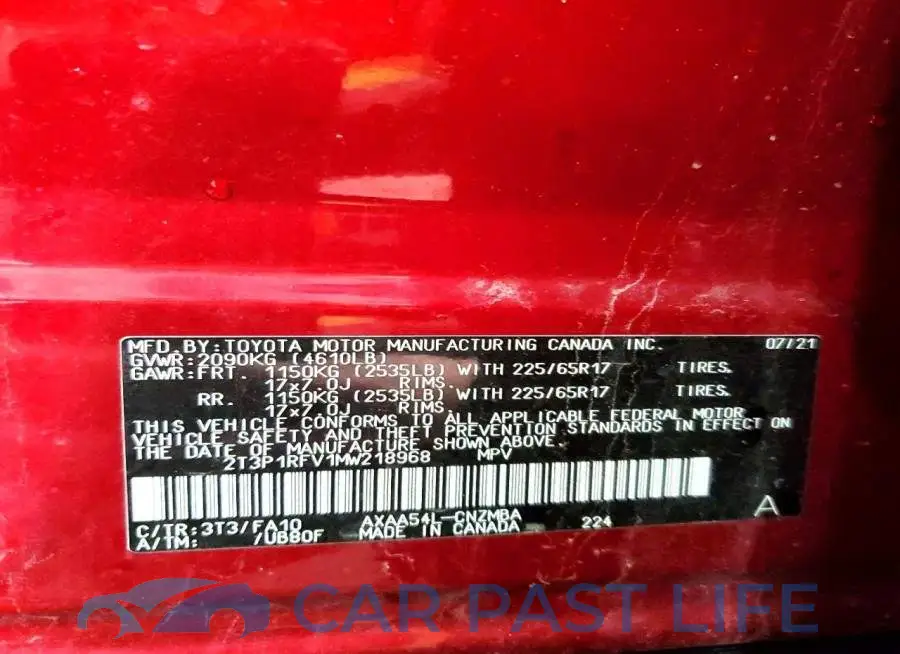 2T3P1RFV1MW218968# 13