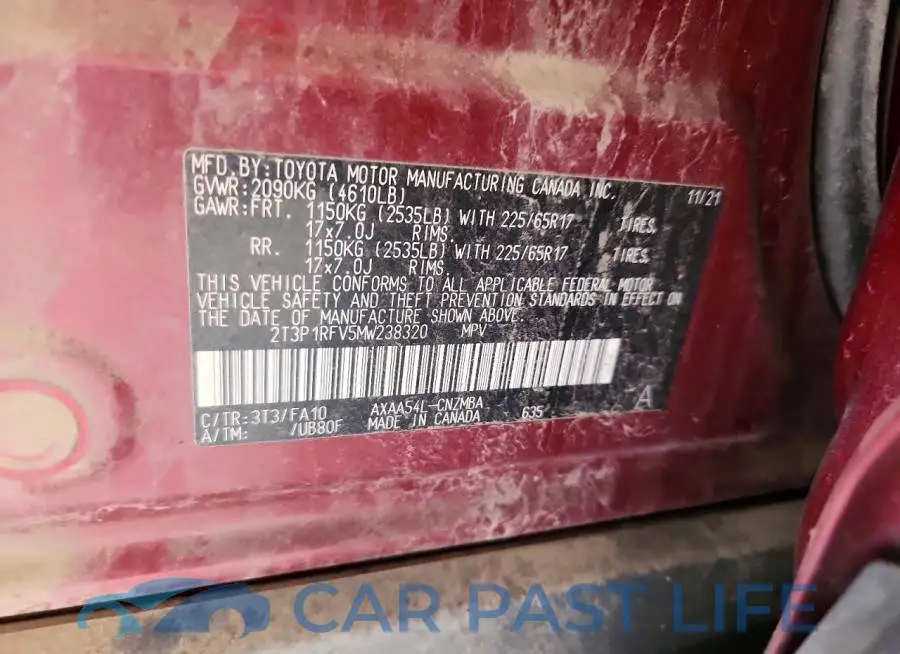 2T3P1RFV5MW238320# 13