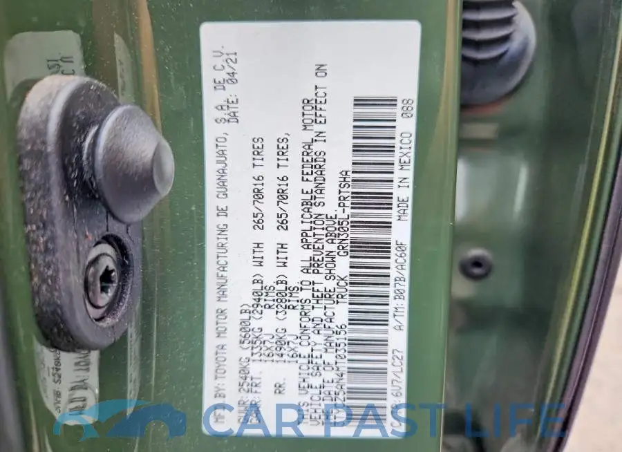 3TYCZ5AN4MT035156# 12