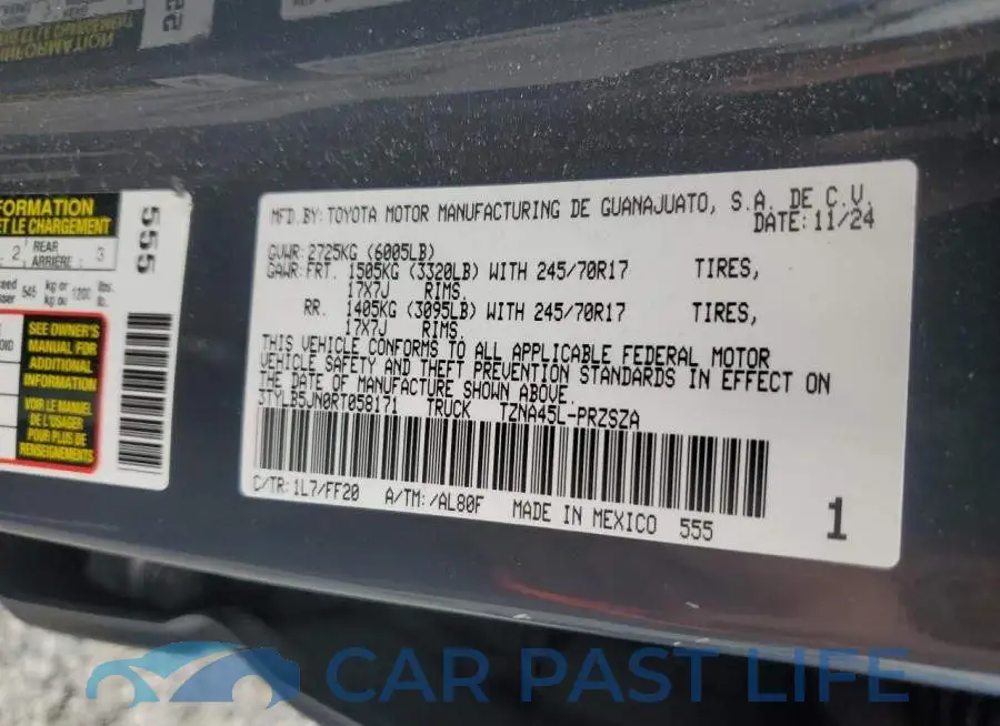 3TYLB5JN0RT058171# 12