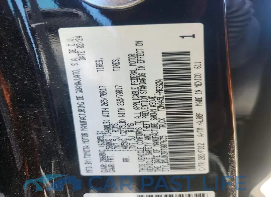 3TYLB5JN3RT007635# 12