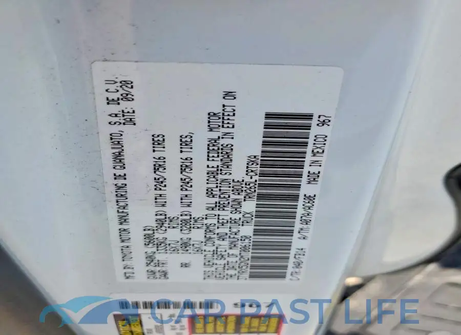 3TYRX5GN2MT006150# 12