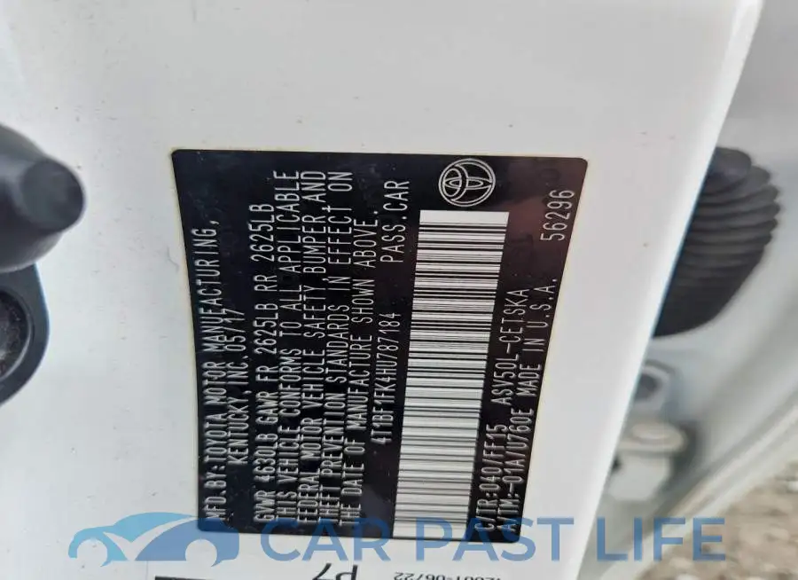 4T1BF1FK4HU787184# 12