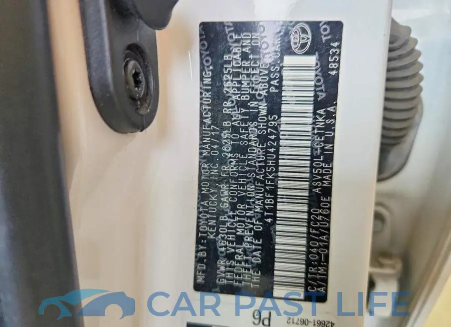 4T1BF1FK5HU424795# 12