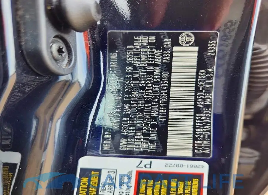 4T1BF1FK6HU405480# 12