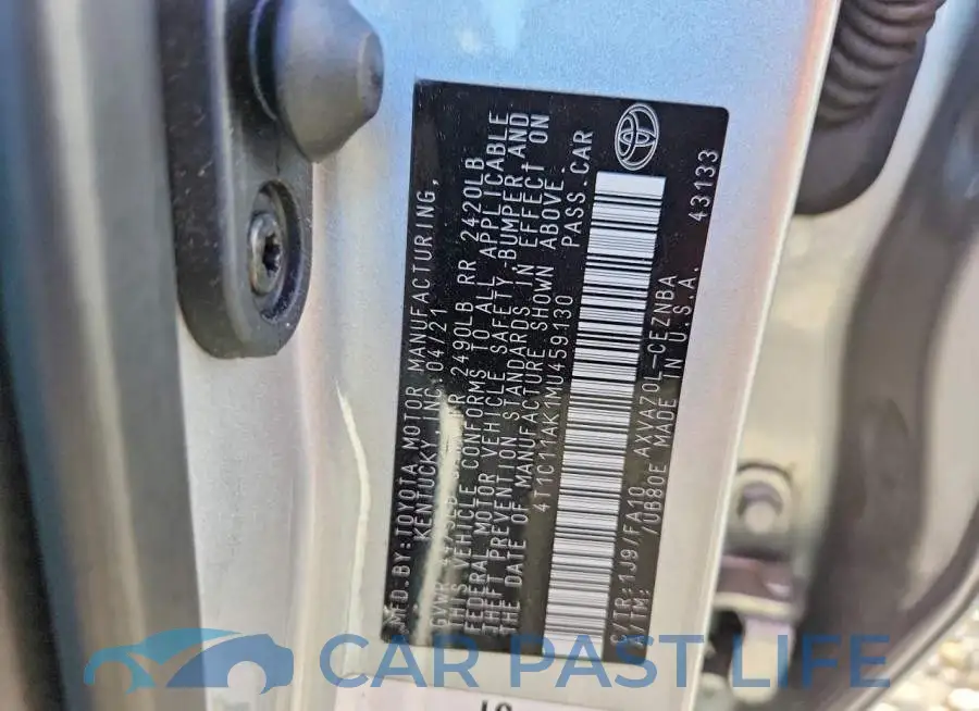 4T1C11AK1MU459130# 12