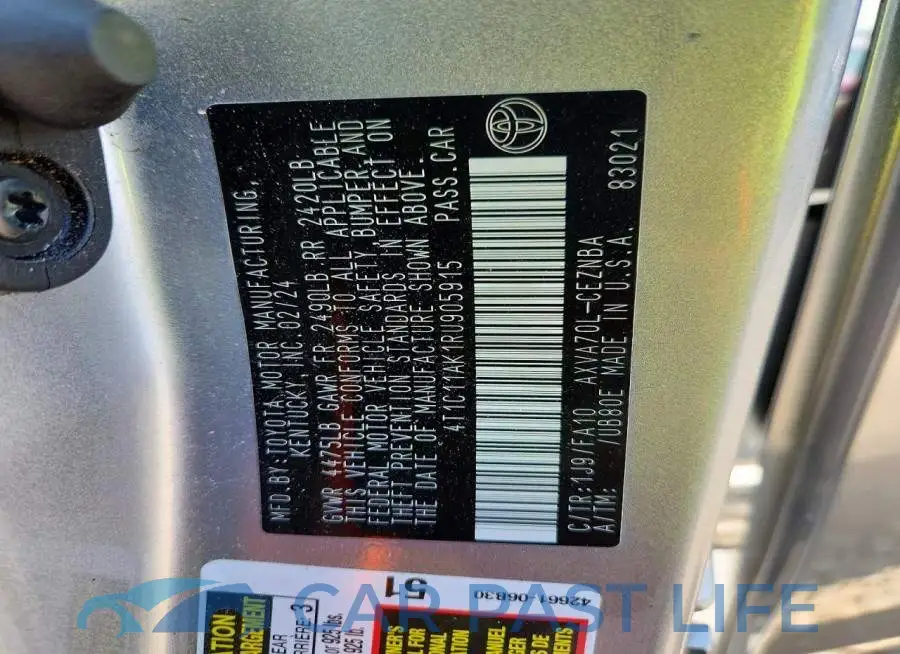 4T1C11AK1RU905915# 13