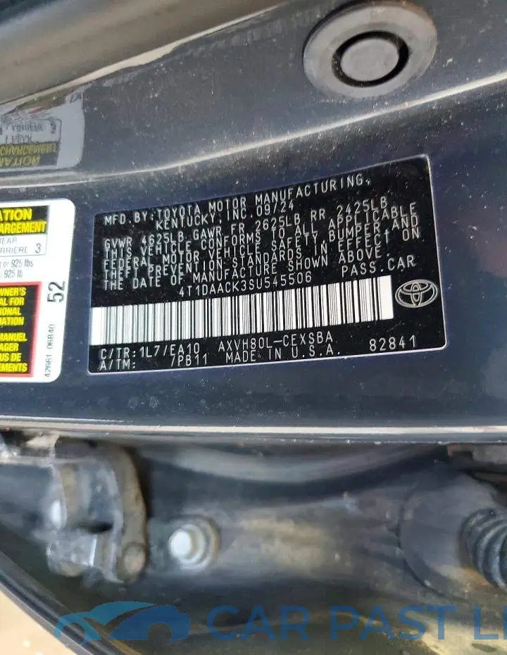 4T1DAACK3SU545506# 12
