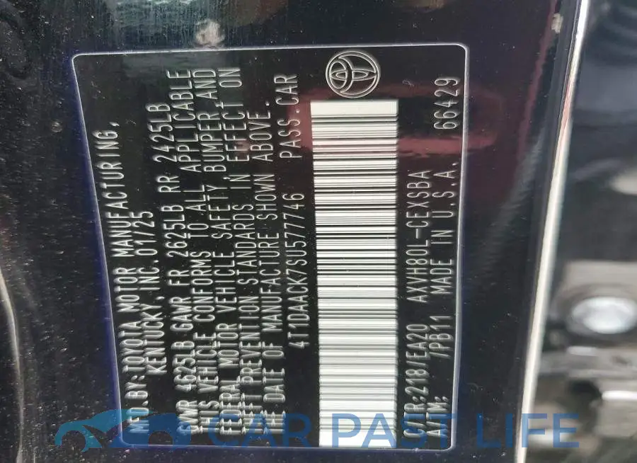 4T1DAACK7SU577746# 12
