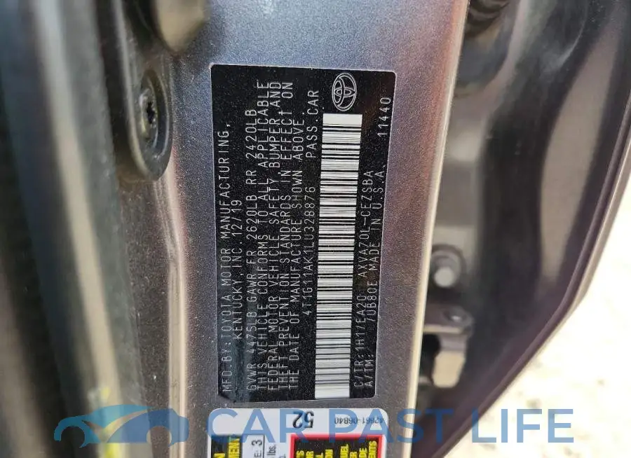 4T1G11AK1LU328876# 12